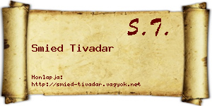 Smied Tivadar névjegykártya